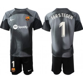 FC Barcelona Ter Stegen 1 Målmand Børn Udebane 2022-23 - Fodboldtrøjer (S/S)